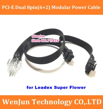 Hot Predaj PCI-E Dual 8pin(6+2) Modulárny Napájací Adaptér Kábel pre 9pin Leadex série