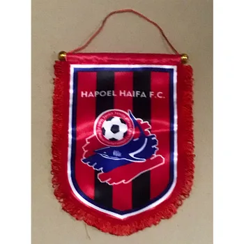 Izraelský Hapoel Haifa FC 30 cm*20 cm Veľkosť dvoch Strán Vianočné Dekorácie pre Domov Visia Vlajky Zástavy Dary