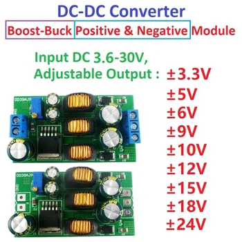 ZLinKJ DC Krokom-až 20W +- 5V 6V 9V 10V 12V 15V 24V Pozitívne & Negatívne Duálny Výstup Napájanie Boost-Buck Converter Modul