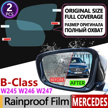 Pre Mercedes Benz B Trieda-W245 W246 W247 Úplné Pokrytie Anti Fog Film Spätné Zrkadlo Príslušenstvo B-Klasse B160 B180 B200 2016 2018