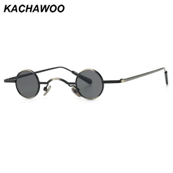 Kachawoo malé okrúhle slnečné okuliare ženy steampunk červená čierna slnečné okuliare pre mužov drobné štýl darčekové predmety 2019 hot predaj