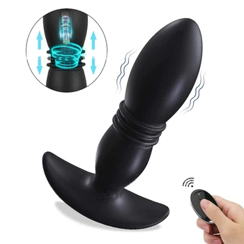 Tlačením Análny Vibrátor Vibračný Análny Plug Zadok Sexuálne Hračky, s 7 Silný Späť Ďalej Tlačením Vzor Thruster pre Análny Produkt