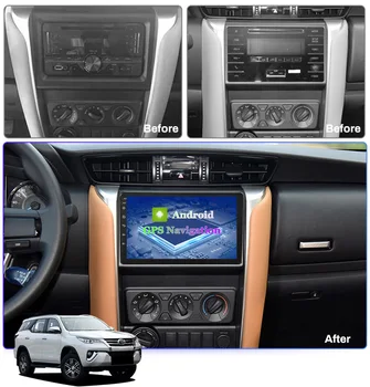 Auto radio na Toyota Fortuner 2G RAM Android 2016 2017 2018 autoradio coche auto audio stereo GPS navigácie DVD multimediálne WIFI