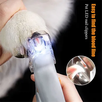 Profesionálne Pet Nail Clipper Nožnice Psa Cat Nail Prst Pazúr Nožnice, Nožnice LED Svetlo na Nechty, Zastrihávač pre Zvieratá Šteňa Pet