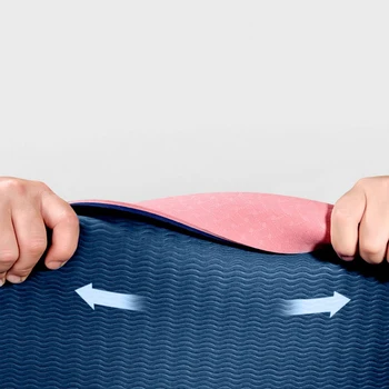 6 mm TPE Yoga Mat Non-Slip Ochrany Životného prostredia Protišmykových a Zahusťovanie Začiatočníkov Fitness Mat(Ružová + Modrá)