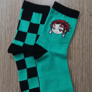 Anime Démon Vrah Kimetsu č Yaiba Kamado Tanjirou Kochou Shinobu Ponožky Vyšívať Cartoon Členkové Ponožky Tvorivé Ponožka