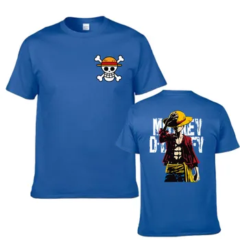 Hot predaj pánskej Jeden Kus Luff Harajuku Zábavné Bavlnené Tričká Unisex Letné Cvičenie Tshirts Anime Topy Priateľ Dar