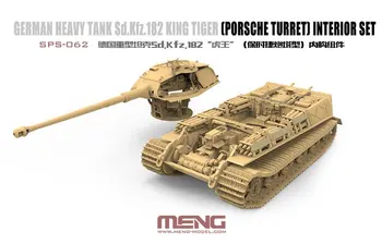 Meng 1/35 SPS-062 SdKfz 182 Porsche Veži King Tiger Tank Interiéru Nastaviť Displej Super Hračka Plastové Budovy Montáž Modelu Auta