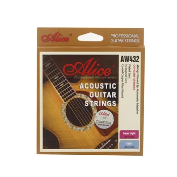Alice AW432-L 6pcs Gitarové Struny Potiahnuté Oceľový Set antikoróznych Svetlo pre Akustické Gitary, Gitarové Príslušenstvo časť Guitarra