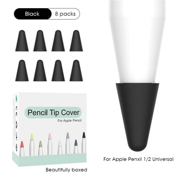 8Pcs/Set Nib Tip Náhradné puzdro Pre Apple Ceruzka 2 1 Pero Spp Príslušenstvo Pre iPad 2018 Pro Stylus dotykovej obrazovky, Pera Pokrytie Pokožky