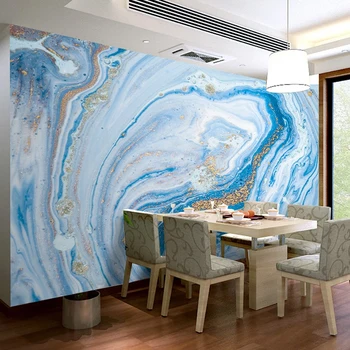 Vlastné 3D Tapeta nástenná maľba De Parede Modrý Mramor Vzor, TV joj, Nástenné Maľby Nástenné Papiere Domova Obývacia Izba Moderne