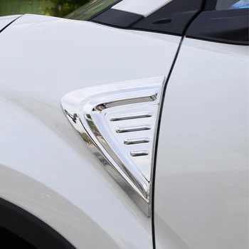 Nálepku Auto Strane Prietok Vzduchu Ventilačné Čepeľ typ leaf stravovanie odvzdušňovací Patch príslušenstvo Panel rám Pre Toyota CHR C-H 2016-2019