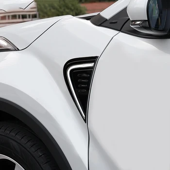Nálepku Auto Strane Prietok Vzduchu Ventilačné Čepeľ typ leaf stravovanie odvzdušňovací Patch príslušenstvo Panel rám Pre Toyota CHR C-H 2016-2019
