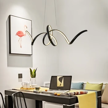 Moderné led prívesok, svetlá obývacia jedáleň, kuchyňa hliníkové hanglamp priemyselné lampa Čierna/biela prívesok Lampy svietidlá