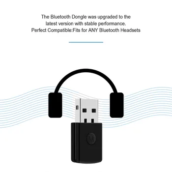 3,5 mm Bluetooth 4.0 + EDR USB Bluetooth Dongle Najnovšiu Verziu USB Adaptér pre PS4 Stabilný Výkon pre Bluetooth Headsety