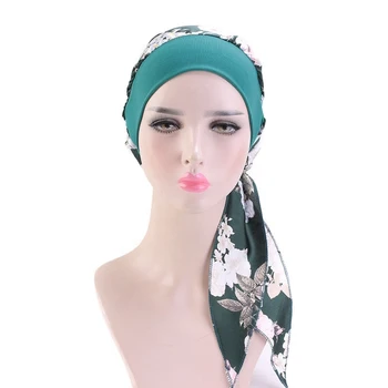 Ženy V Moslimských Hidžáb Vlasy Styling Spp Chemoterapii Kvetina Tlače Klobúk Turban Pokrytie Hlavy Šatku Zábal Pokrývku Hlavy Vlasy Styling Príslušenstvo