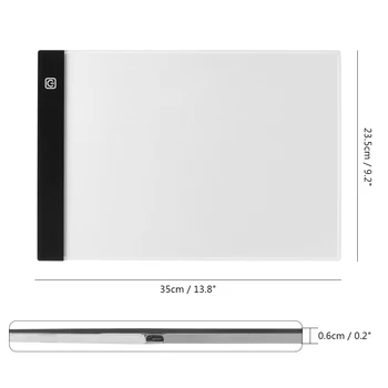 Stmievateľné Lightpad Diamond Maľovanie Cross Stitch Nástroje Ultratenké A4 LED USB Light Pad Box Tabletu na Kreslenie Diamond Výšivky
