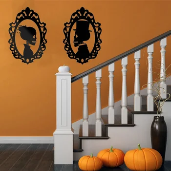 Rámovanie Kostry Halloween Samolepky Na Stenu Vinyl Na Stenu Kotúča, Pre Obývacia Izba Stenu Dvere, Maľby Dekorácie