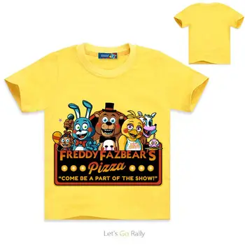 Letné Módy cartoon detské Oblečenie FNaF krátky Rukáv T-shirt Pre chlapcov Päť Noc V Freddy, baby, dievčatá, deti topy tričko