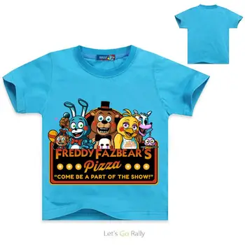 Letné Módy cartoon detské Oblečenie FNaF krátky Rukáv T-shirt Pre chlapcov Päť Noc V Freddy, baby, dievčatá, deti topy tričko