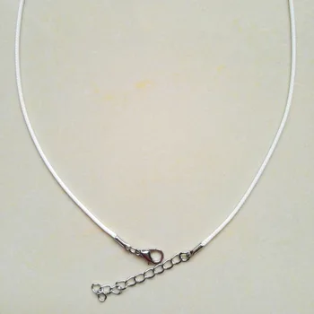 Homár spona 1,5 mm 100pc biely Vosk Kožené kábel náhrdelník lano prívesok 45 cm s Lobster spona šperky diy prívesky veľa zadarmo