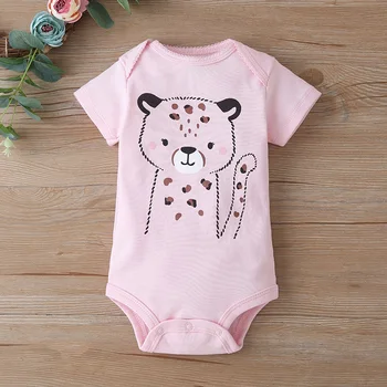 Dieťa dievča oblečenie Leopard Penguinromper+dlhý rukáv kombinézu+nohavice 2020 novonarodeného chlapca dojčenské oblečenie novorodenca lete nastaviť