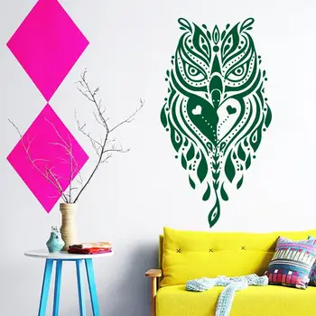 Art design lacné domáce dekorácie vinyl pohode tvorivé sova stenu, nálepky vymeniteľné PVC dom dekor zvierat obtlačky v bare a obchod