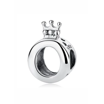 Skutočné 925 Sterling Silver Perličiek Kúzlo Koruny O Tvar Princezná Koruny Charms Nosenie Náramkov Ženy Diy Šperky Robiť