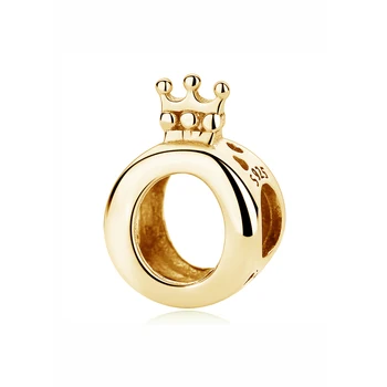Skutočné 925 Sterling Silver Perličiek Kúzlo Koruny O Tvar Princezná Koruny Charms Nosenie Náramkov Ženy Diy Šperky Robiť