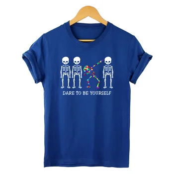 Sleketon Dabbing Autizmus Povedomia túžia Byť Sami T-shirt 2020 Nový Príchod pánskej Módy Top Tee Zábavné Tričká Mužov Tričko