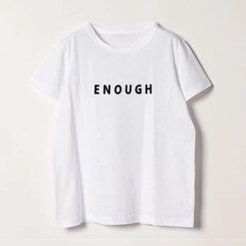 Ženy Tričko Top Tees Pevné Abecedy Písmeno Krátke Jednoduché Dámske Módne Letné Voľné Bežné T-shirt Kórea Čierna Biela