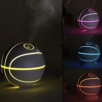 Zvlhčovač vzduchu 240ml Esenciálny Olej S LED Svetlá Elektrické USB Basketbal Auto, Aróma Difuzér,