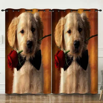 Mačky a psy miestnosti dekorácie opony pozadí dekorácie handričkou ružová záclony luxury2