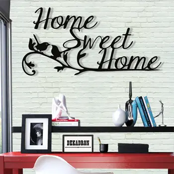 Kovové Nástenné Art, Home Sweet Home, 3D Stenu Siluetu, Kovové Steny Výzdoba