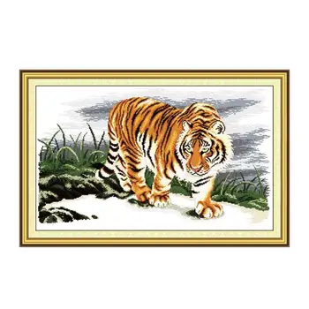 Radosť Nedeľu Tiger Cross Stitch Auta, Zvierat King Tiger Vzor Ručné Šitie Auta Čína Špeciálne Šitie, Vyšívanie