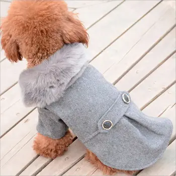 Teplé Oblečenie pre psy, Psa Vlnené Kabát roztomilý pes kabát, sako pes jeseň zimná bunda 2color S M L XL Veľkosť vybrať Vysokej Kvality