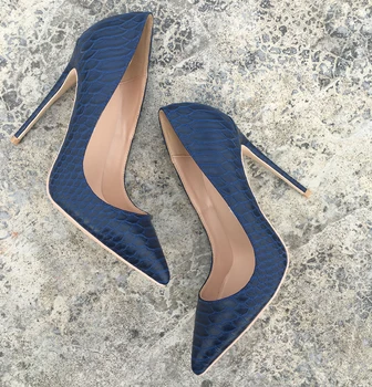 Tmavo modrá ryba rozsahu módy nové poukázal 12 cm vysoké podpätky nádherné elegantné jednej topánky dámske strany topánky YG029 ROVICIYA