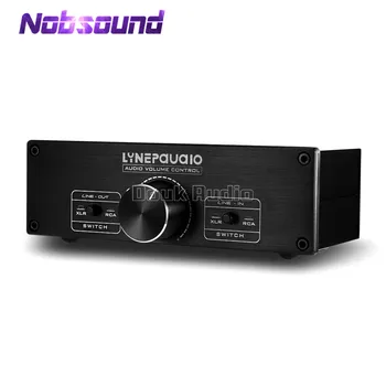 Nobsound Mini Full-vyvážený Pasívne Predzosilňovač 2-Kanálový Pre-Zosilňovač Audio Radič Pre Domov