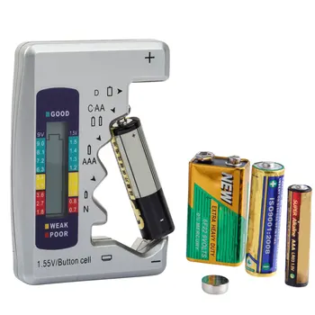 Merací Prístroj Digitálny Batérie Tester na Kontrolu Kapacity Batérie Tester Pre C, D, 9V, AA AAA 1,5 V Lítiové Batérie, Napájanie