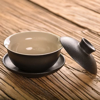 TANGPIN black japonské keramické kanvica gaiwan šálku čaju keramické čajové súpravy kung fu čaj nastaviť 100ml