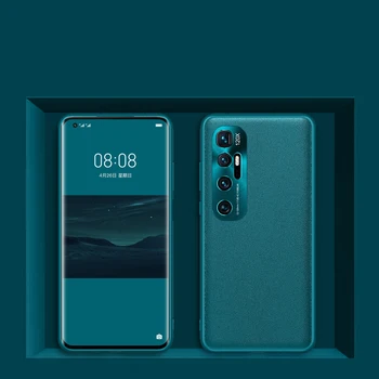 Telefón puzdro pre Xiao Mi 10 Ultra Prípade Vegan Koža, Mäkké Silikónové Rám Objektív Kryt na Ochranu Xiao Mi 10 Pro 5G Mi10 Lite