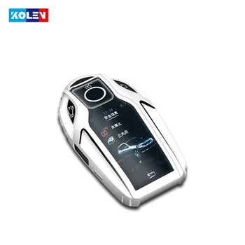 Mäkké TPU Auto Diaľkové Tlačidlo Prípade Úplné Pokrytie Pre BMW I8 I12 G11 G12 G20 G30 X4 X5 X6 X7 730 740 530i Dotykový LED Displej Keyless Shell
