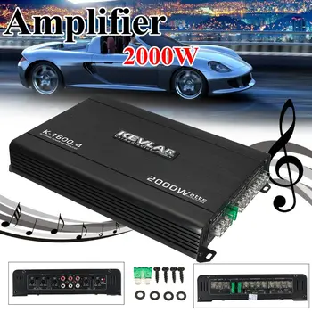 2000 Watt Car Audio Zosilňovač 4 Channel 12V Auto Amplifer Car Audio Zosilňovač pre Autá Zosilňovač, Subwoofer