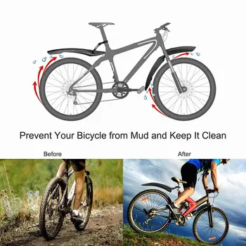 2 Ks Bicyklové Blatníky Mountain Road Bike Predný Blatník Zadný MTB Mud Guards Krídla Pre cyklistov Accessoriess
