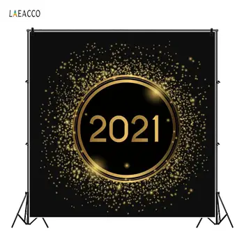 Laeacco 2021 Vianočné Fotografie Pozadí Snowflake Svietidla Star Šťastný Nový Rok Party Foto Pozadie Photo Studio Photocall