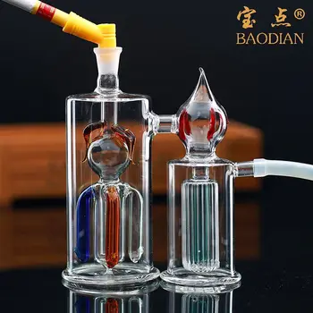Sklo pripojený fľaša na vodu cigariet držiak na príslušenstvo obehu filtrácie tichý fľaša na vodu rúry a pot dual-purpose