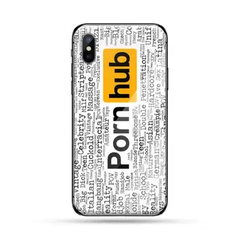 Porn Hub Pornhub Logo módne kryt foudas Telefón Prípade Tvrdeného skla Pre iphone 5C 6 6 7 8 plus X XS XR 11 PRO MAX