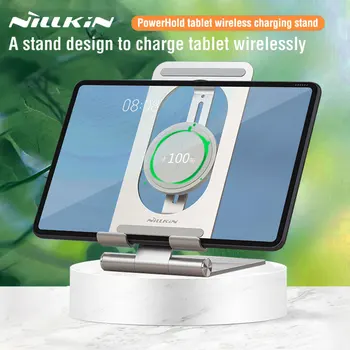 NILLKIN 15W Rýchle Bezdrôtové Nabíjanie pre iPad Pro 12.9 11 2020 10.2 10.5 Pro 11 Vzduchu Nastaviteľný Držiak na Tablet Hliníkovej Zliatiny Stojan
