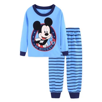 2020 nová jar, jeseň Cartoon mickey Deti Sleepwear Bavlna Chlapci Dievčatá Pyjamas Pyžamo Domáce Oblečenie Detí Odev