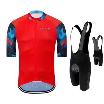 Pánske Cyklistické Dresy 2020 Pro Team RAUDAX Cyklistické Oblečenie Ropa Ciclismo Mtb Horský Bicykel Lete Kvalitné nohavice s Náprsenkou Šortky Nastaviť